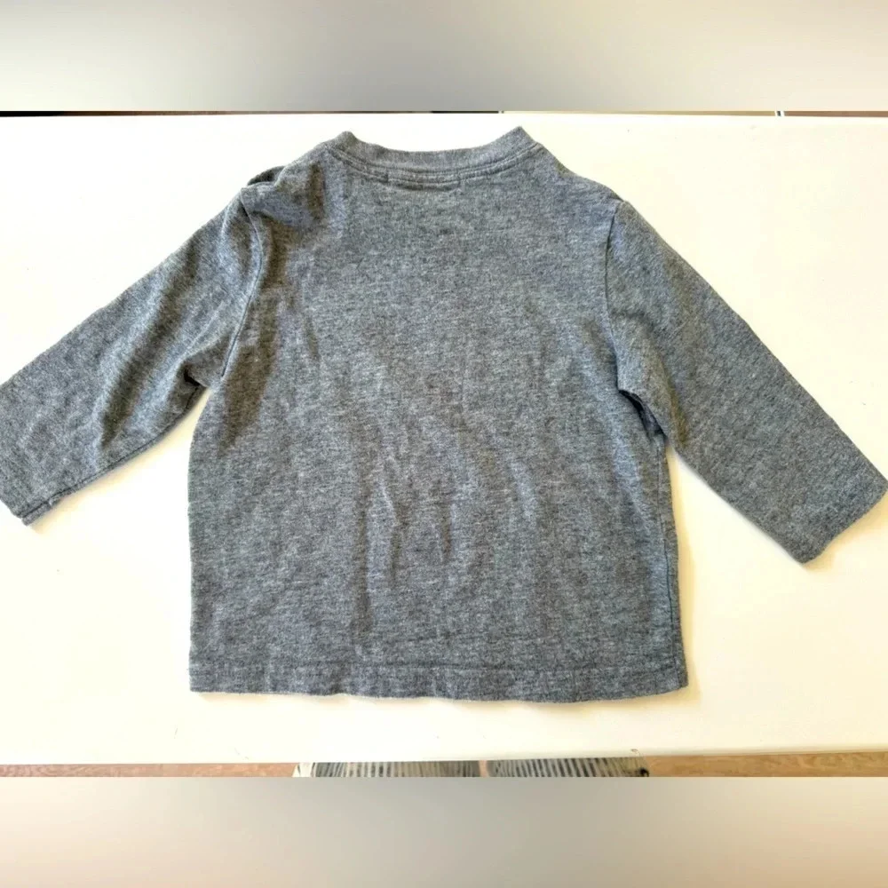 Janie and Jack long sleeve gray shirt l size 6-12month